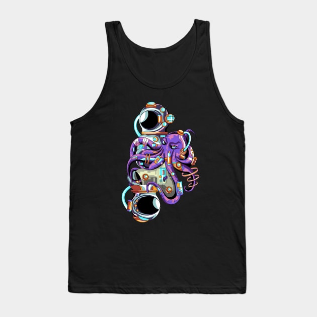 octopus space astronaut Tank Top by stylegraphic